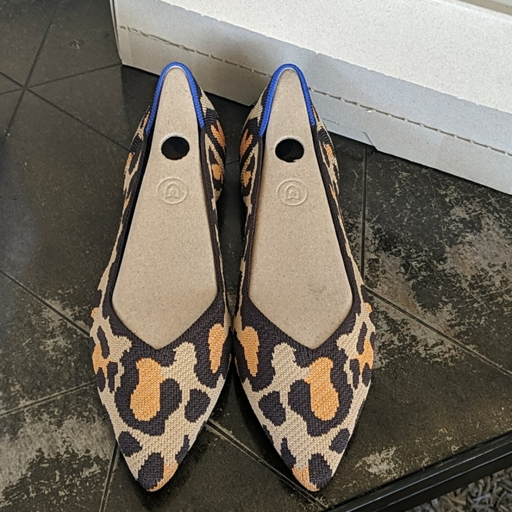 Rothy's pointed toe flats in Big Cat